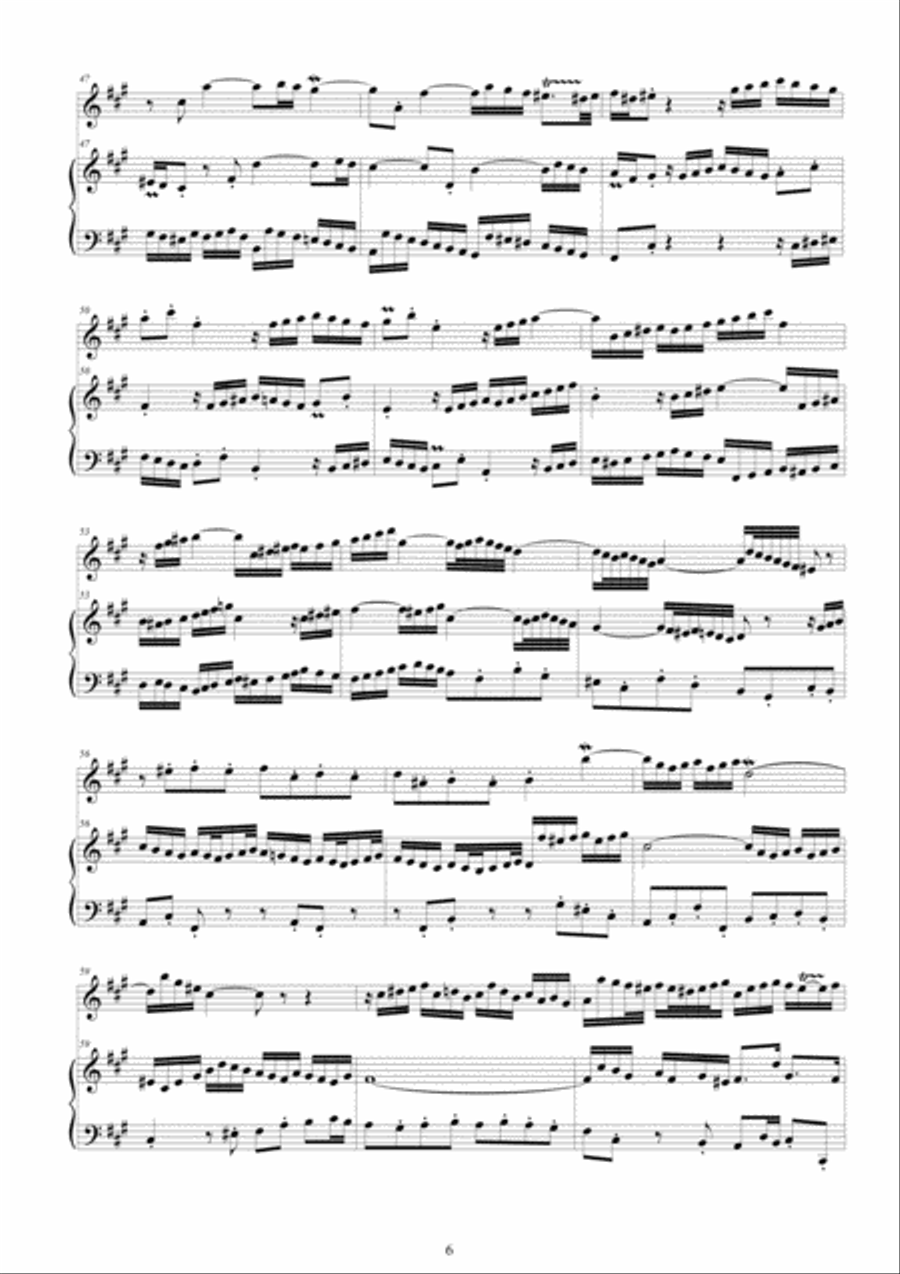 Seven Flute Sonatas (Bach-Handel) for Flute and Harpsichord or Piano - Full scores and Flute part Flute scores gallery preview page 6
