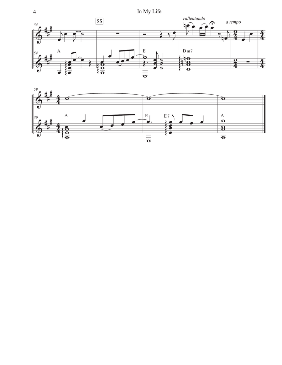 In My Life In My Life String Duet scores gallery preview page 4