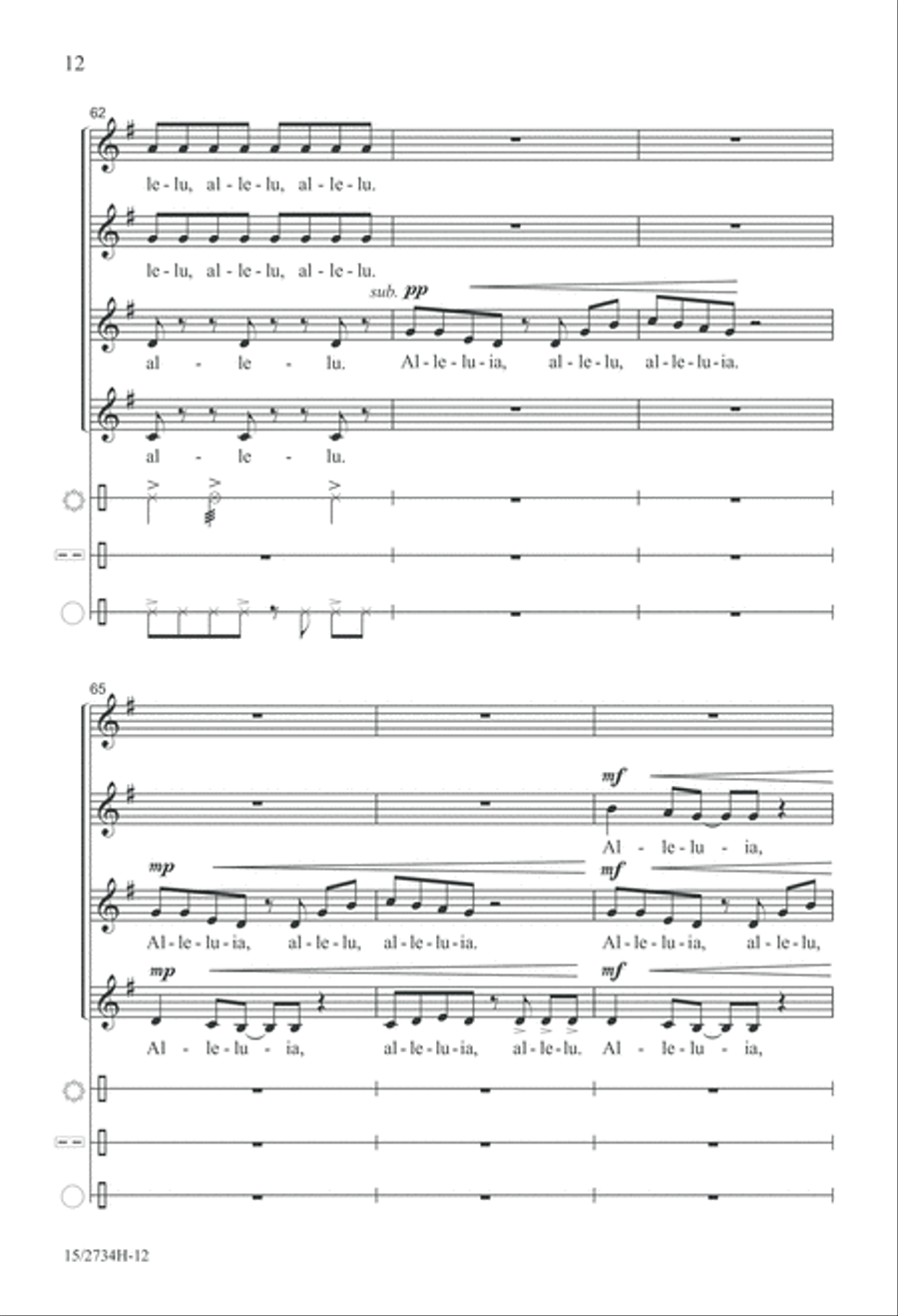 Alleluia, Alleluia! Alleluia, Alleluia! SSAA scores gallery preview page 13
