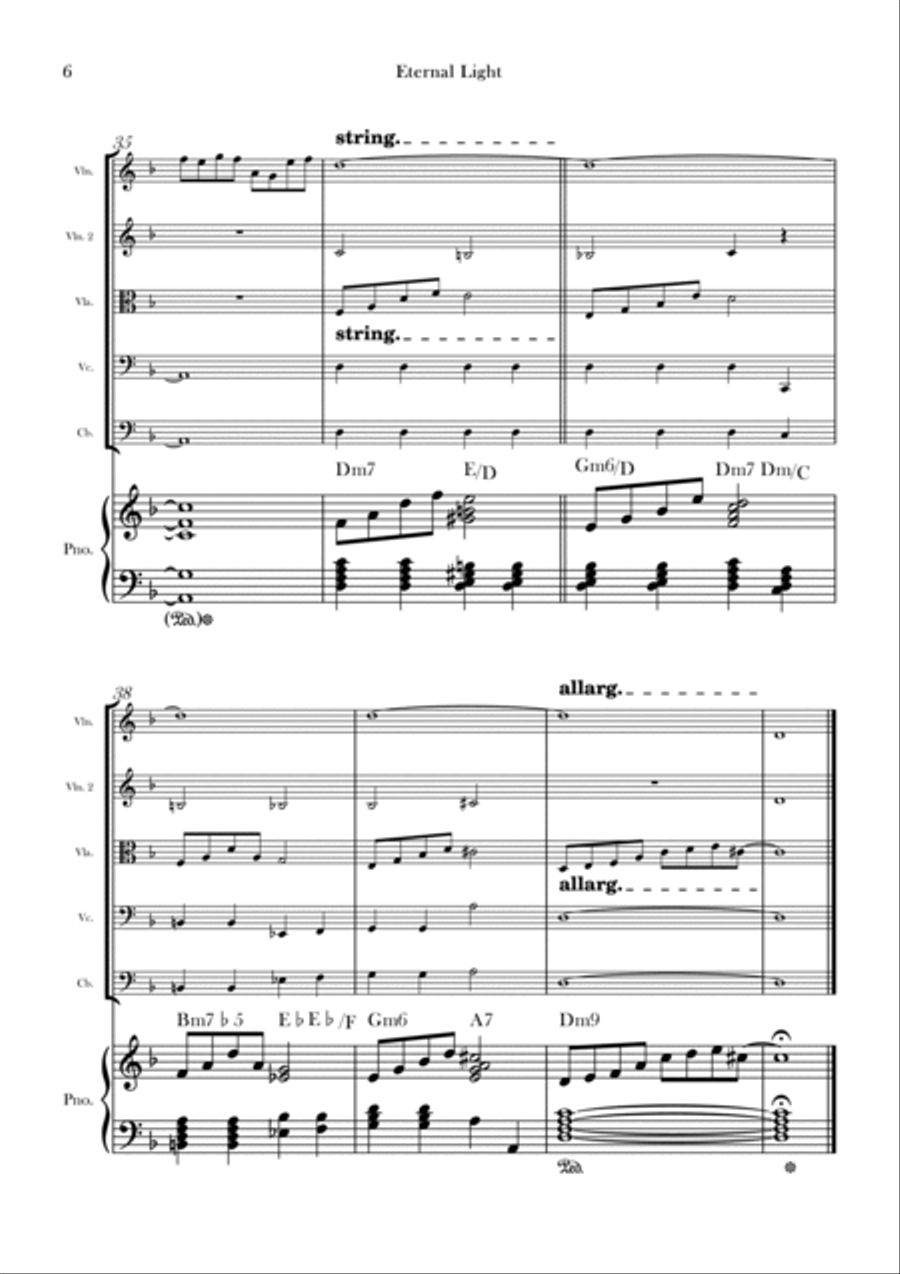 Eternal Light Eternal Light String Quintet scores gallery preview page 6