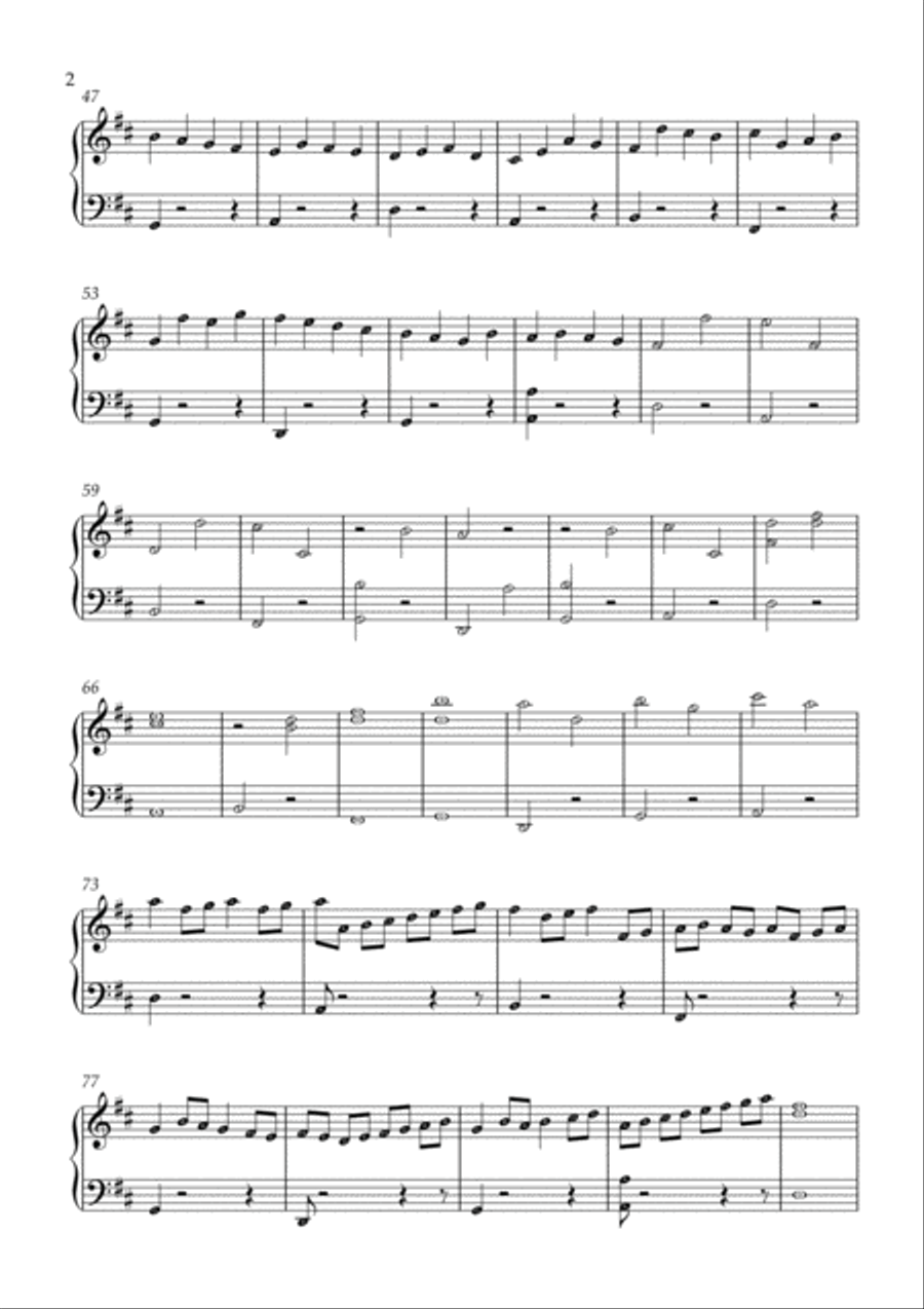 canon in d canon in d Easy Piano scores gallery preview page 2