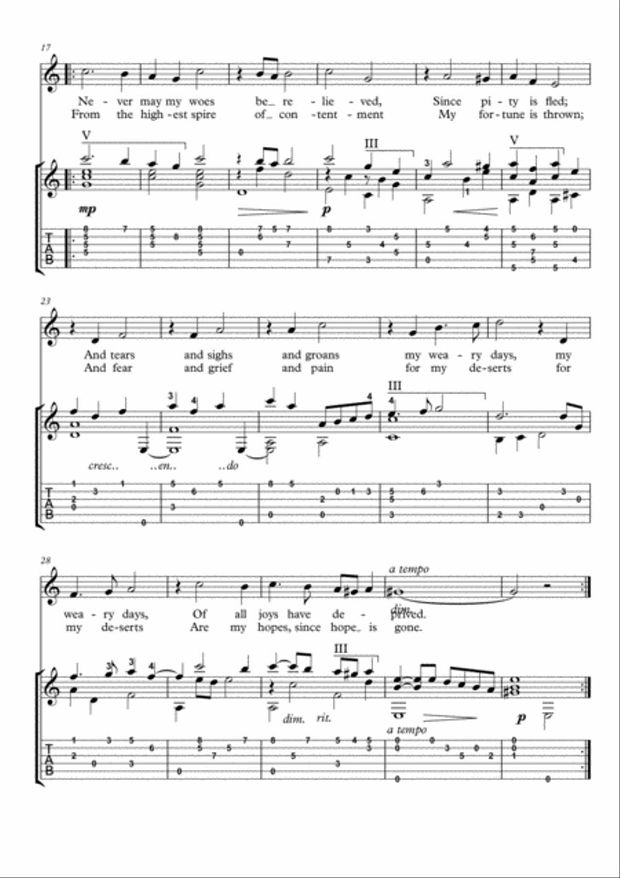 Flow My Tears flute guitar duet Flute scores gallery preview page 2