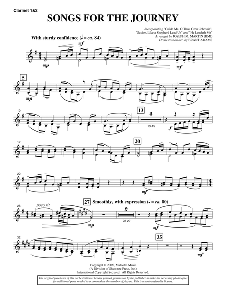 Songs For The Journey (from "Footprints In The Sand") - Bb Clarinet 1,2