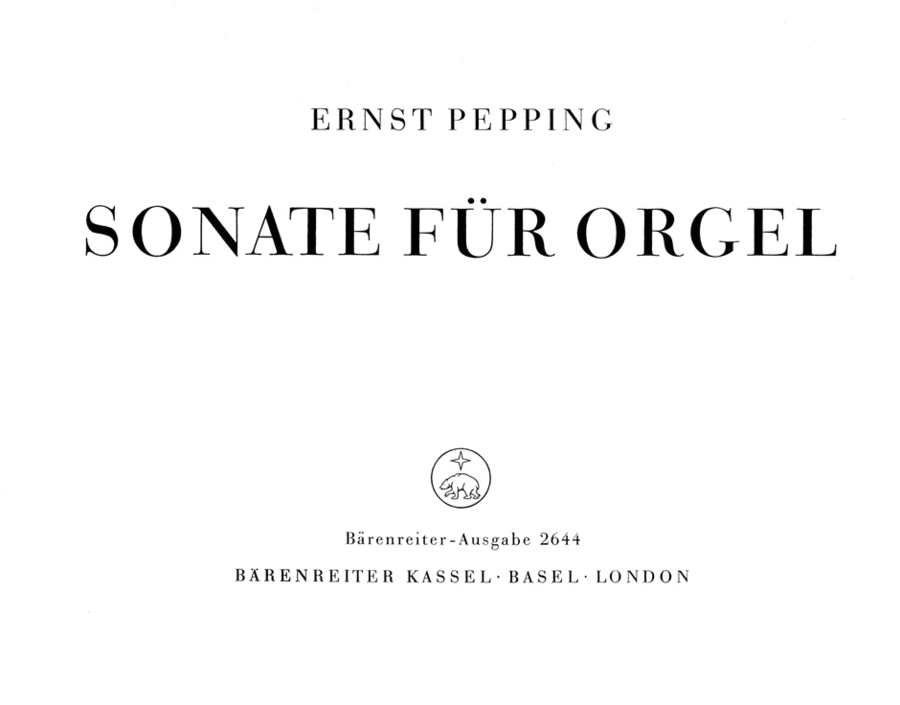 Sonate in drei Sätzen (1957) Organ scores gallery preview page 1