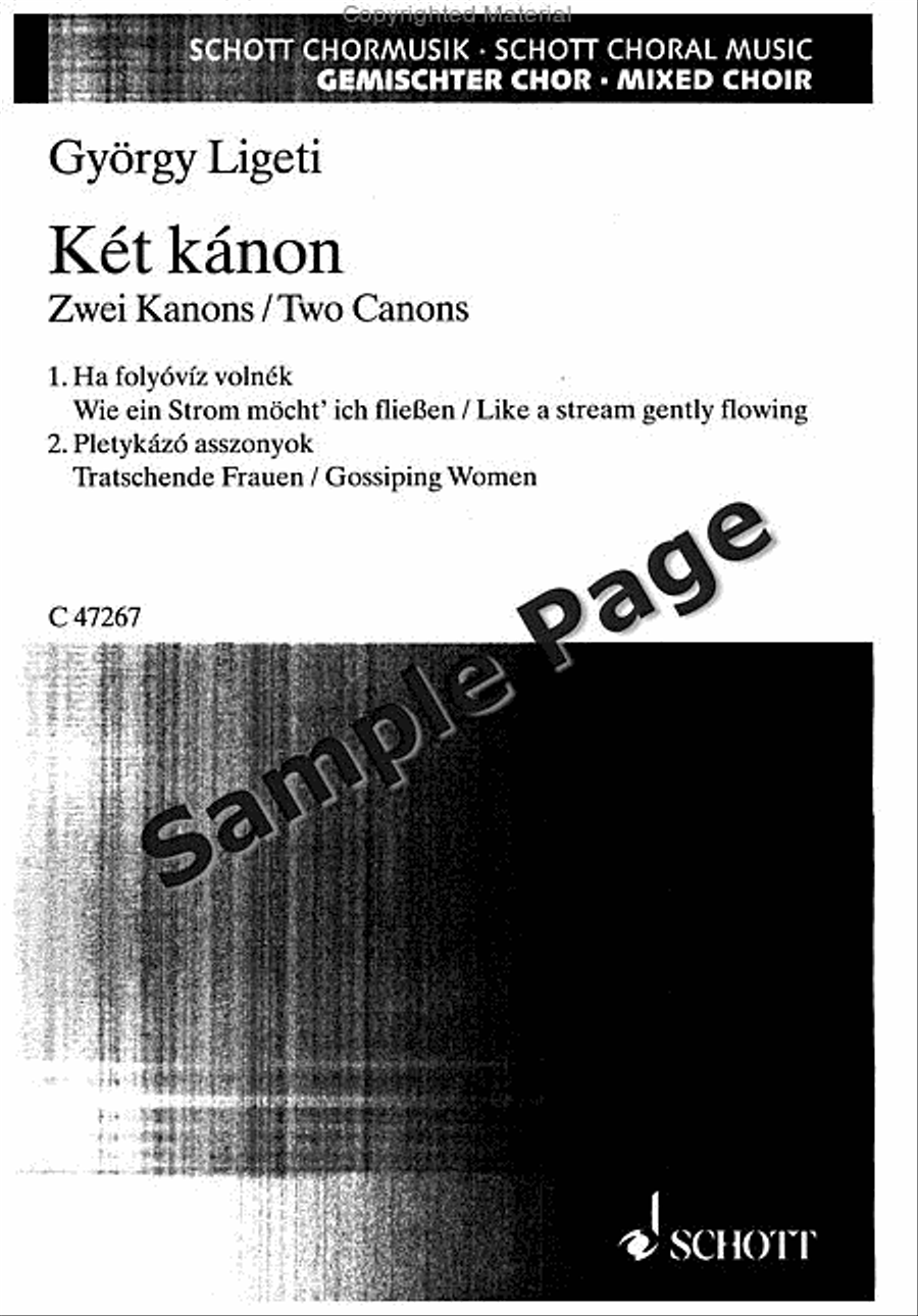 2 Canons 4-Part scores gallery preview page 2