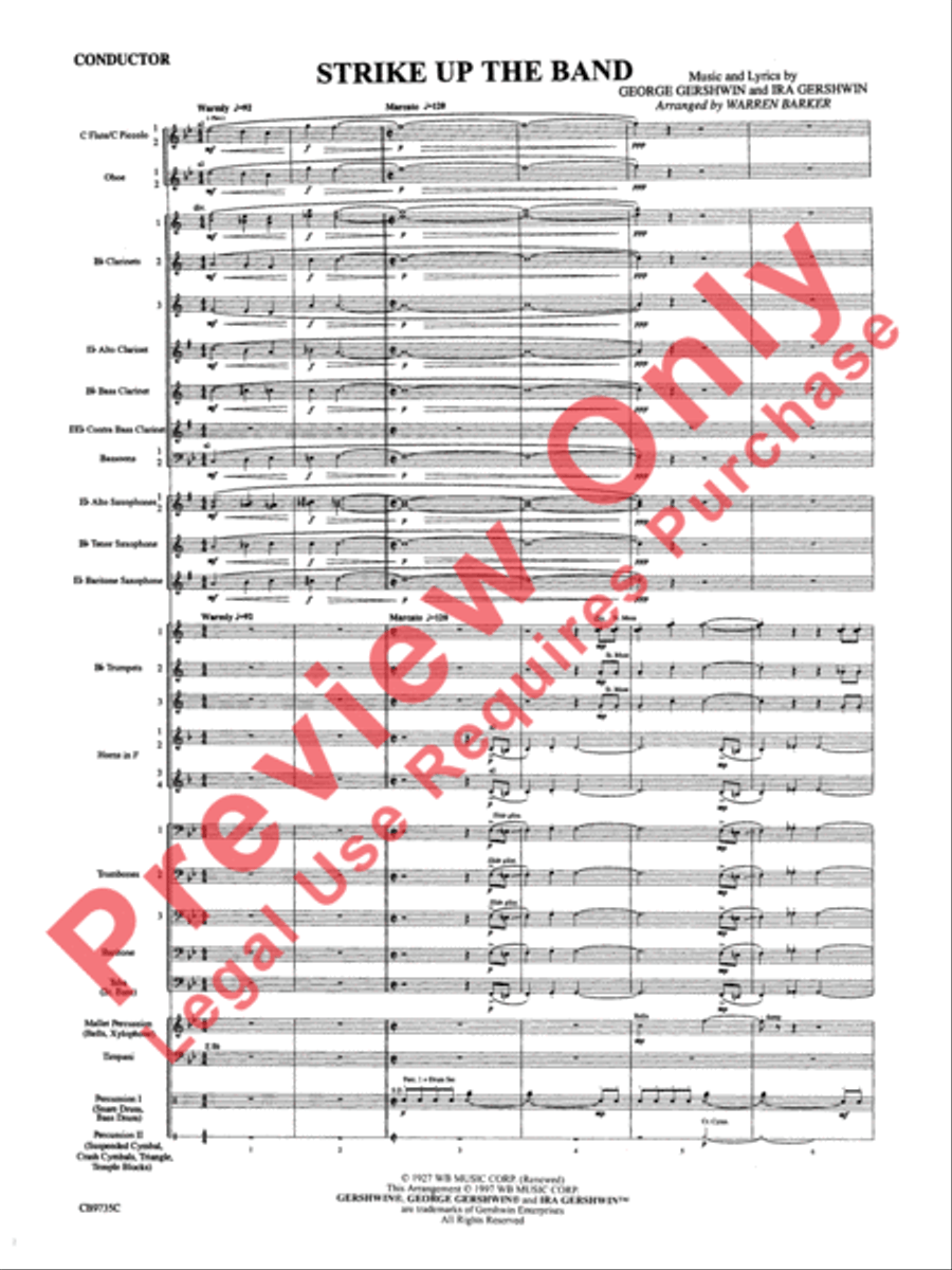 Strike Up the Band Strike Up the Band Concert Band scores gallery preview page 4