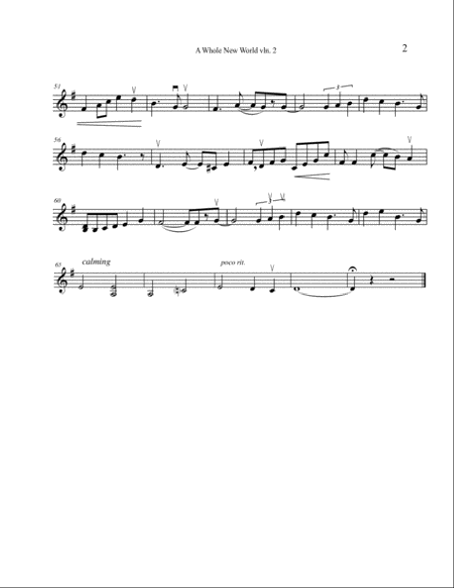 A Whole New World (from 'Aladdin') by Alan Menken - String