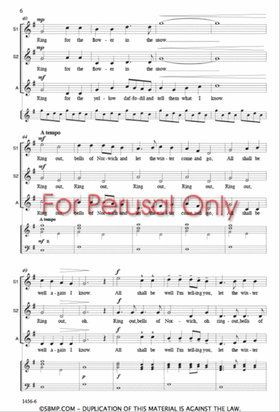 Bells of Norwich - SSA Octavo SSA scores gallery preview page 5