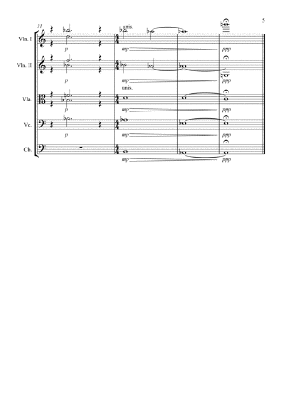 Pour la Tombe de Gustav Mahler String Orchestra scores gallery preview page 5