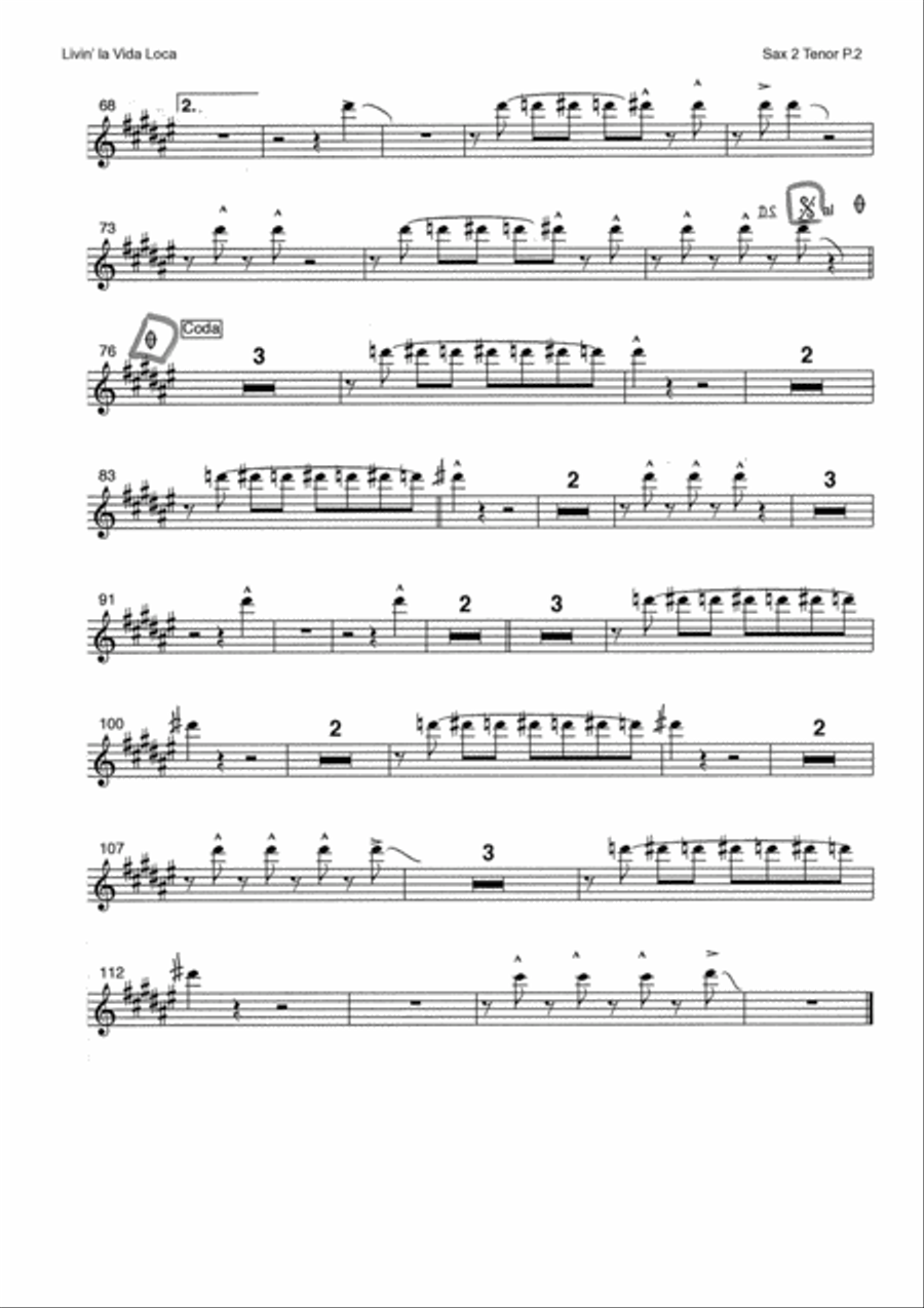 Livin' La Vida Loca Jazz Ensemble scores gallery preview page 4