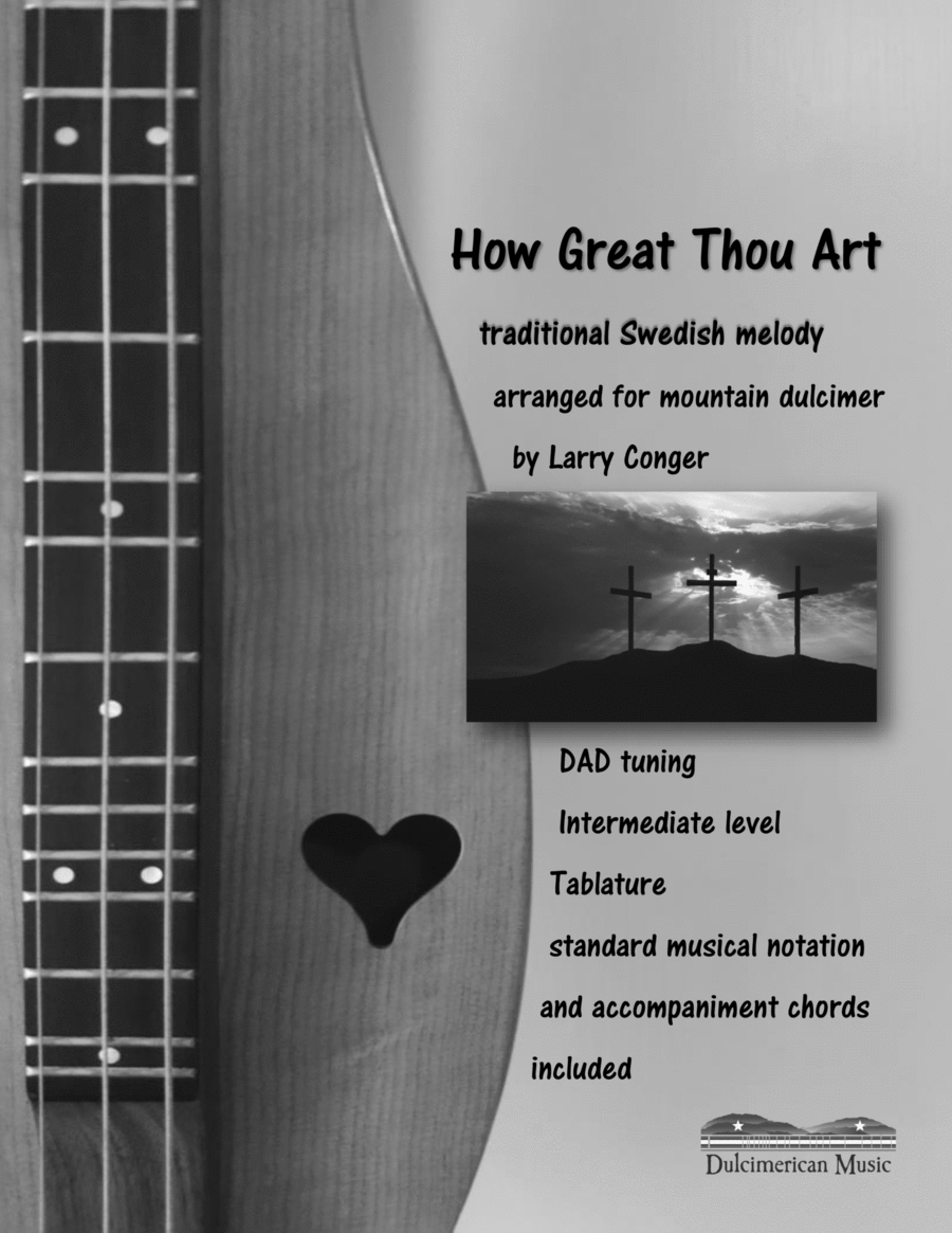O Store Gud (How Great Thou Art) Dulcimer scores gallery preview page 1