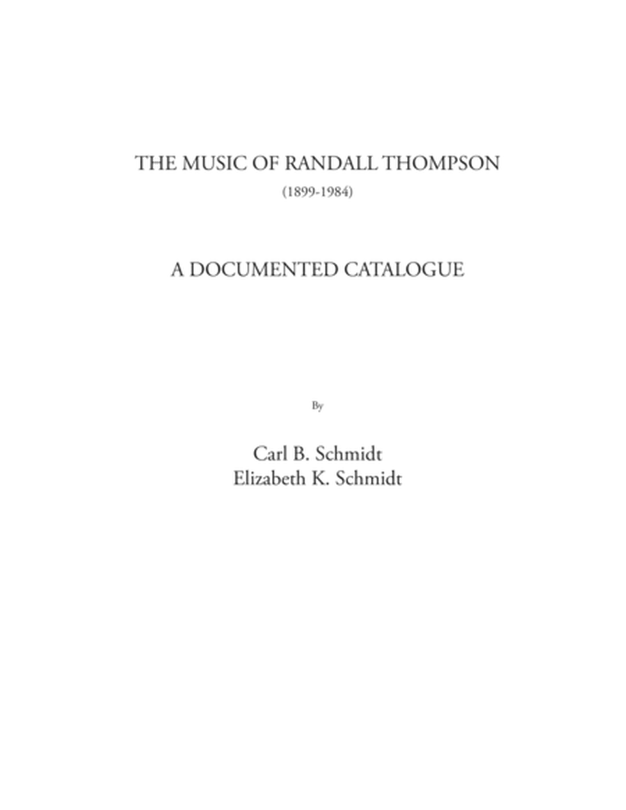 The Music of Randall Thompson (1899-1984)