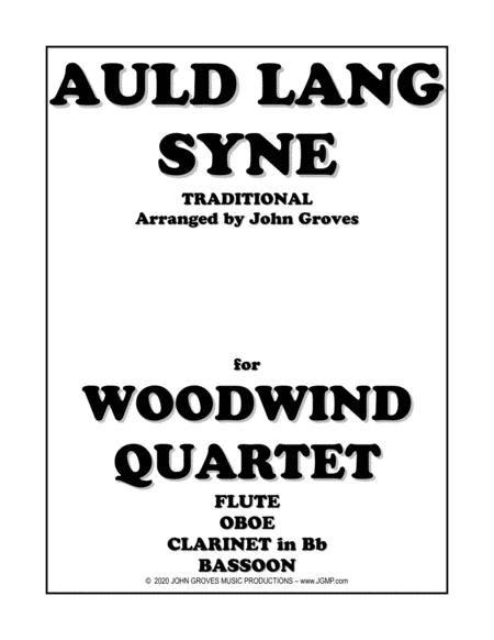 Auld Lang Syne - Woodwind Quartet image number null