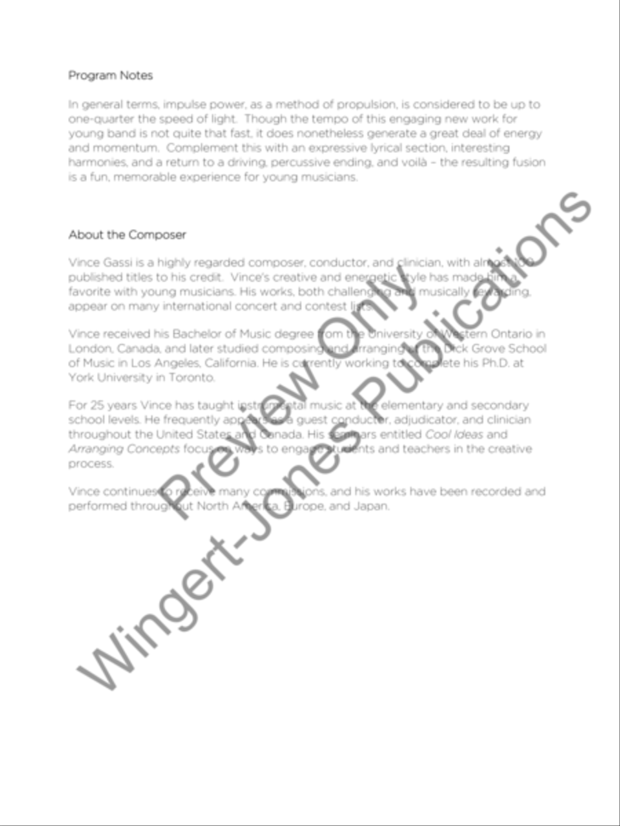 Impulse Power! Concert Band scores gallery preview page 3