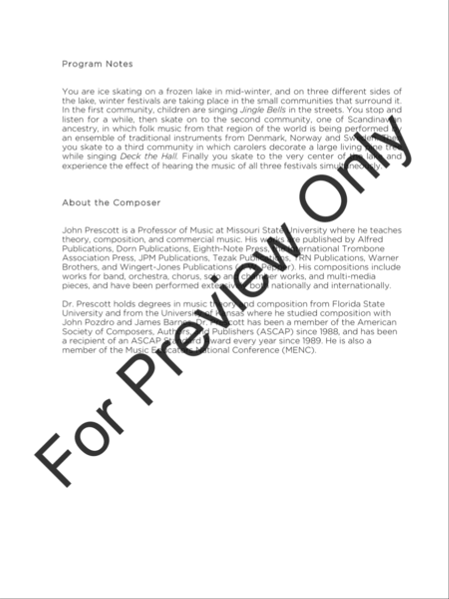 Winterfest (Score) Concert Band scores gallery preview page 3