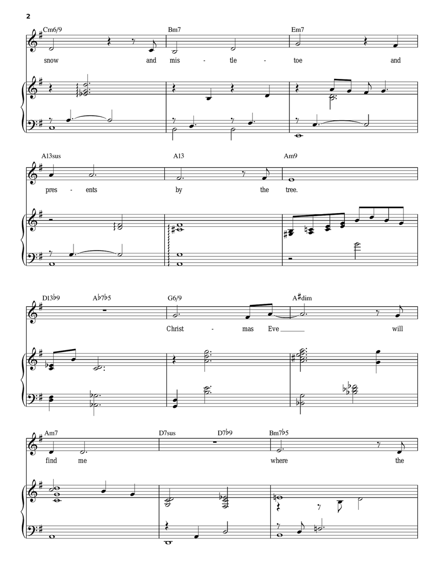 I'll Be Home For Christmas Piano, Vocal scores gallery preview page 2