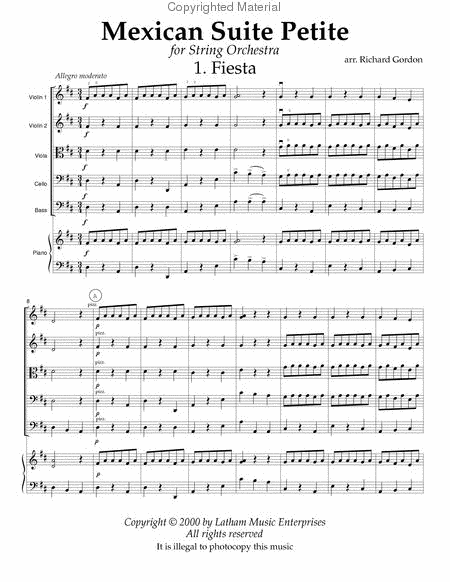 Mexican Suite Petite for String Orchestra - Score image number null