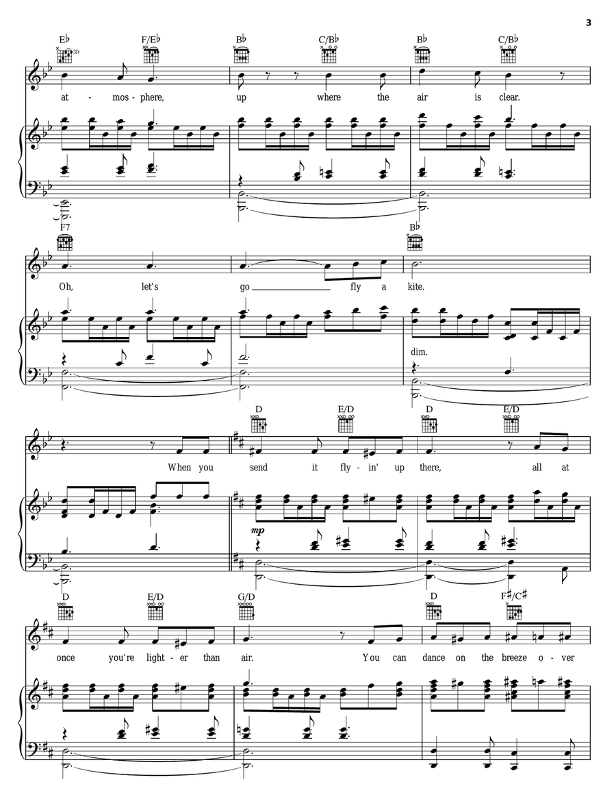Let's Go Fly A Kite (from Mary Poppins: The Musical) Guitar scores gallery preview page 3