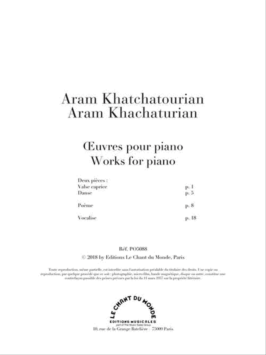 Works for Piano Piano Solo scores gallery preview page 3