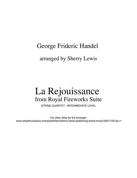 LA REJOUISANCE String Quartet, Intermediate Level for 2 violins, viola and cello image number null