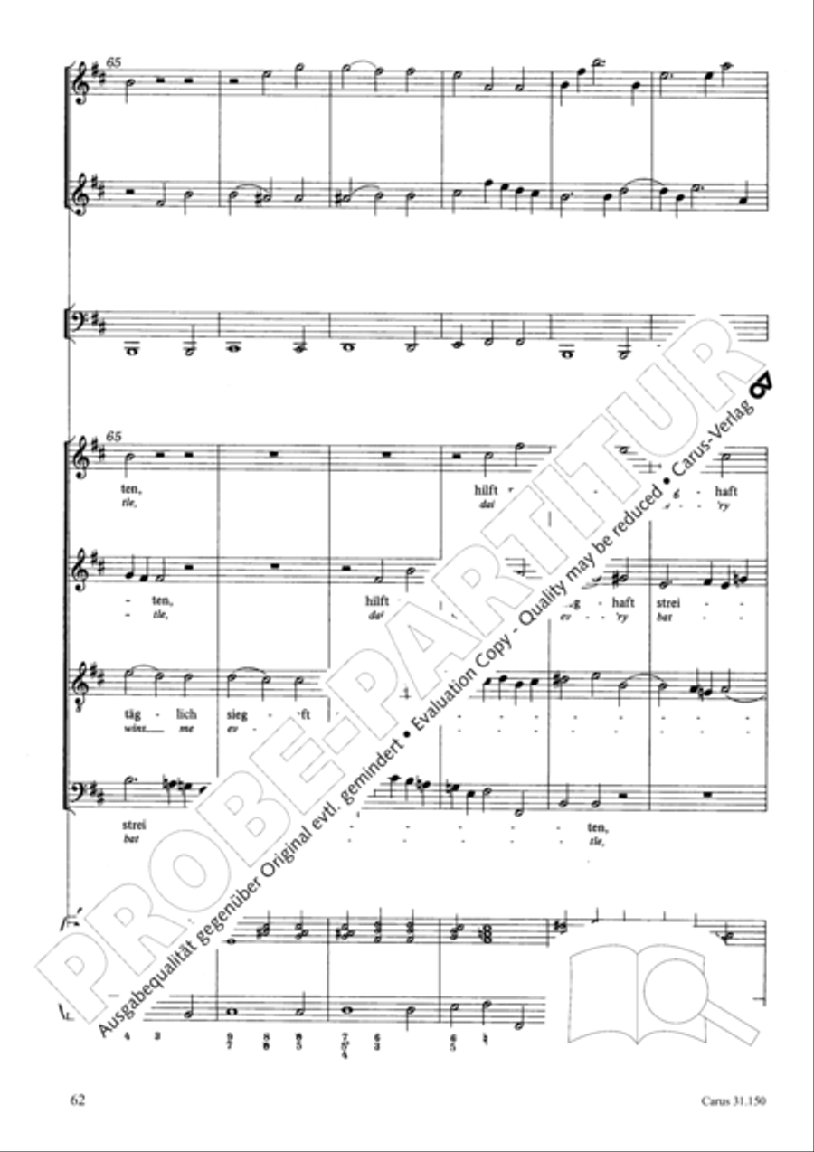 O my Lord, I long for thee (Nach dir, Herr, verlanget mich) 4-Part scores gallery preview page 65