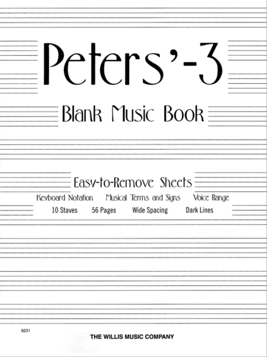 Peters' Blank Music Book (White) Accordion scores gallery preview page 1