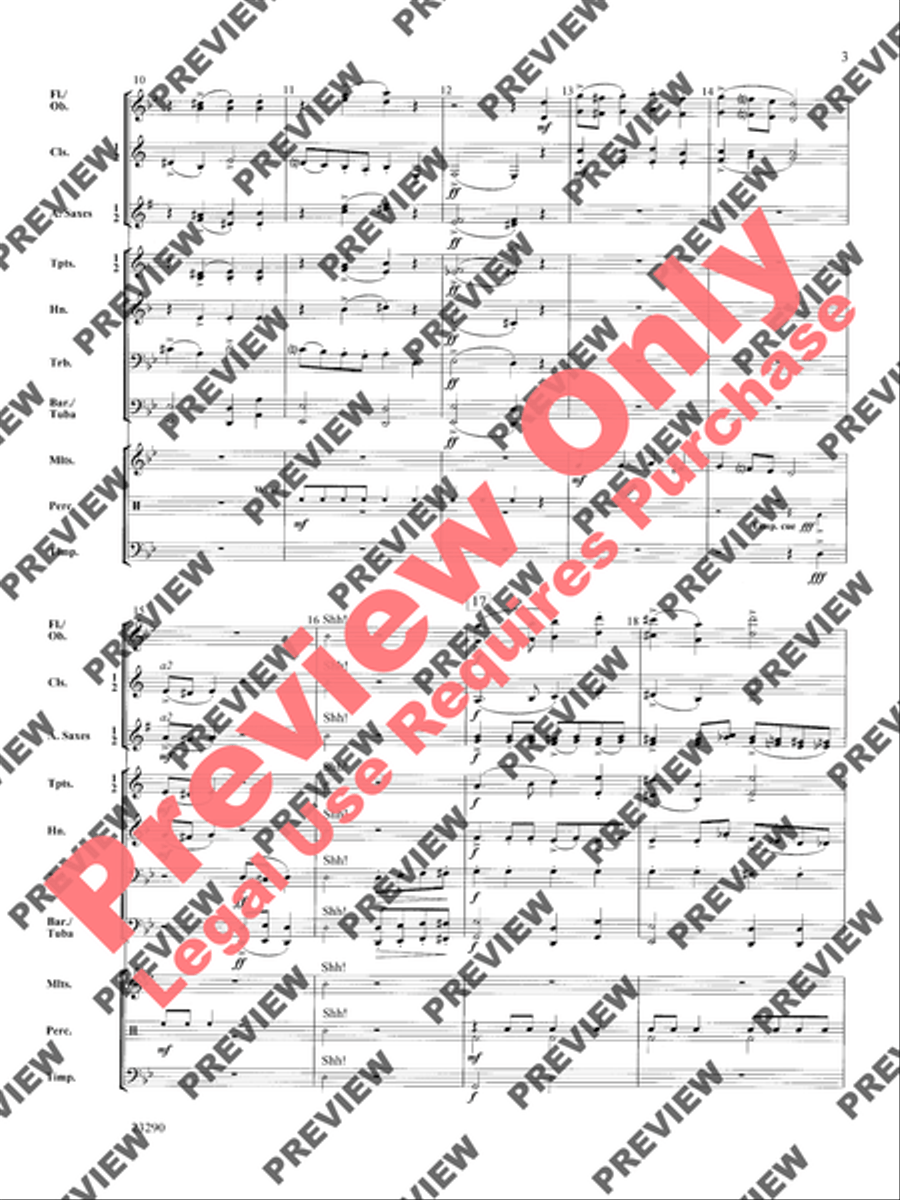 The Monster Under the Bed Concert Band scores gallery preview page 4