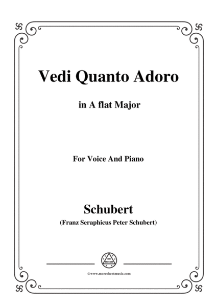 Schubert-Vedi Quanto Adoro,in A flat Major,for Voice&Piano image number null