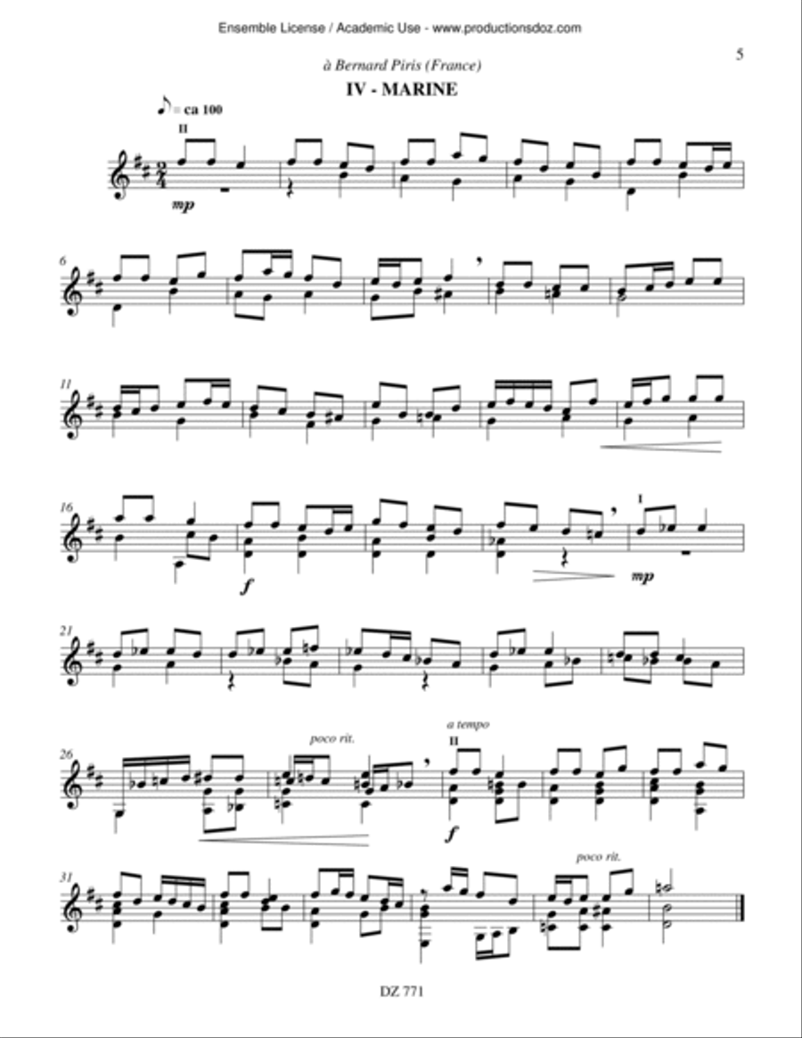 Imaginaire 9 Classical Guitar scores gallery preview page 5