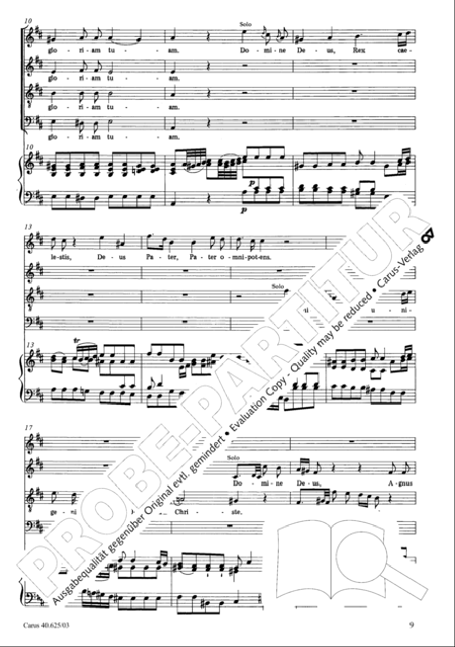 Missa brevis in D Major, K. 194 4-Part scores gallery preview page 10