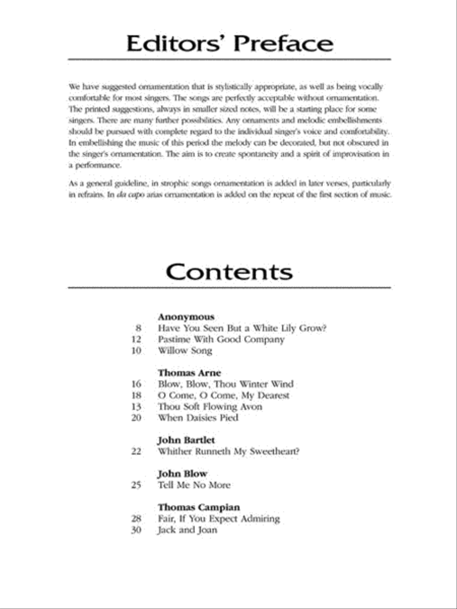 English Songs: Renaissance to Baroque High Voice scores gallery preview page 3