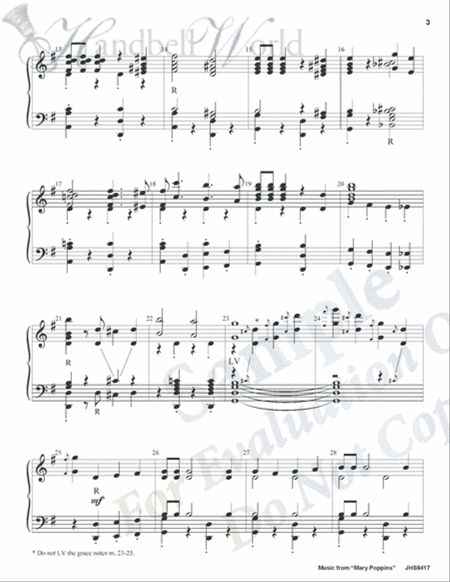 Music from Mary Poppins 5-Octaves scores gallery preview page 6