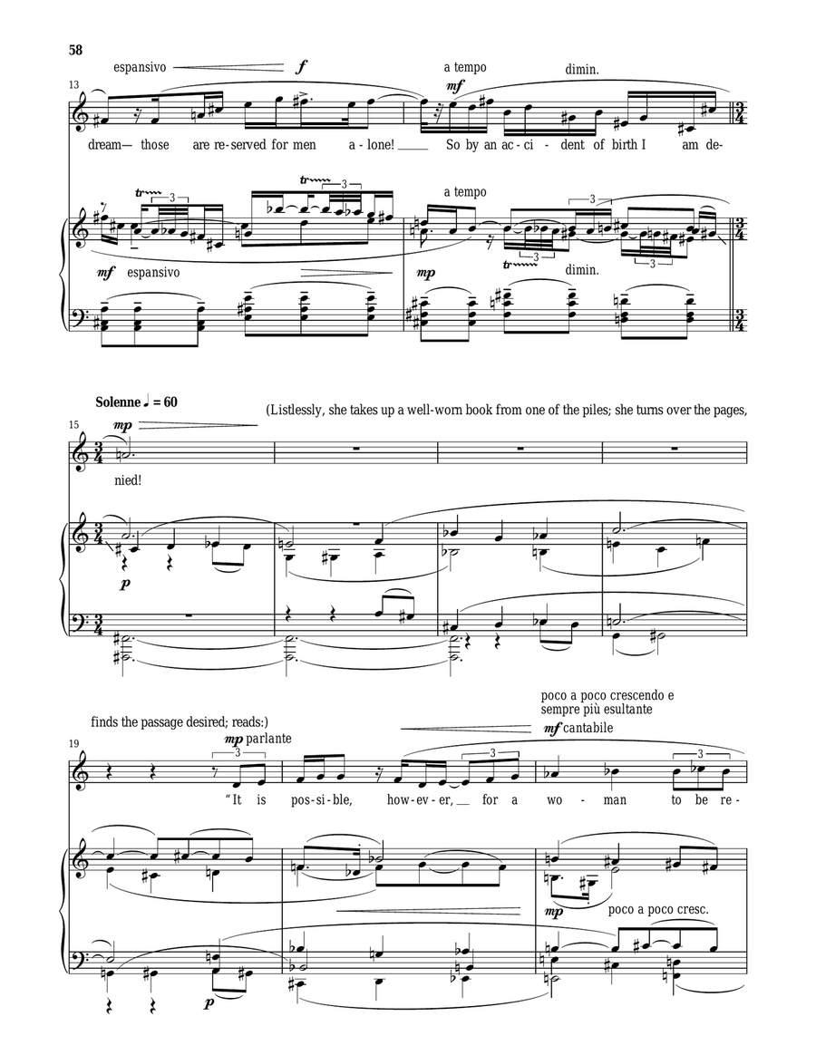 Madame d'Urfe's Aria (from Casanova's Homecoming) Mezzo-Soprano Voice scores gallery preview page 3