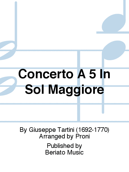 Concerto A 5 In Sol Maggiore