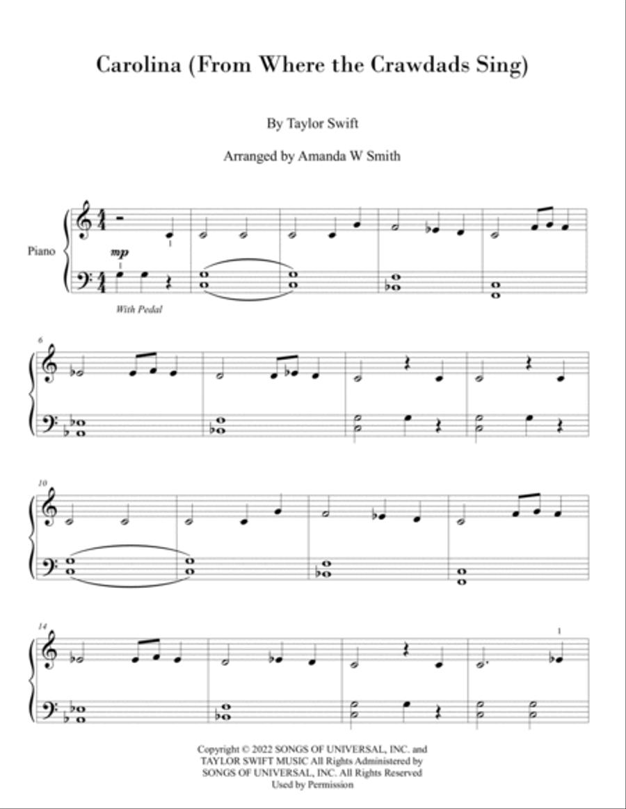 Carolina Easy Piano scores gallery preview page 2