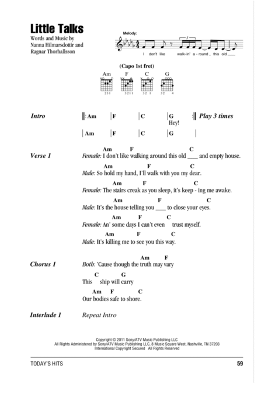 Little Talks Little Talks Acoustic Guitar scores gallery preview page 1