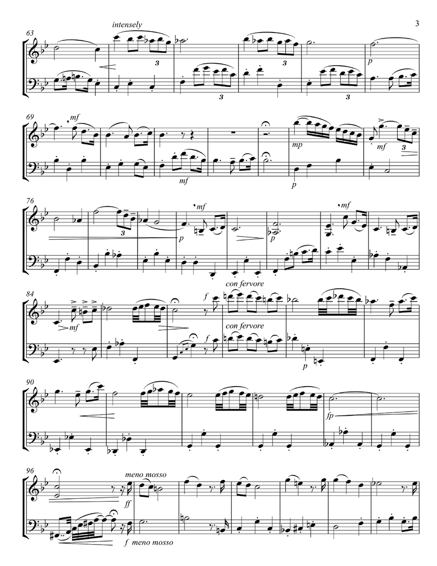 Albinoni Adagio for violin & cello duet String Duet scores gallery preview page 3