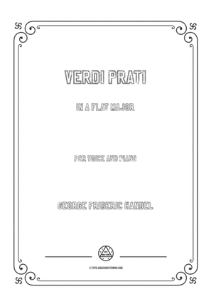Book cover for Handel-Verdi prati in A flat Major,for Voice and Piano