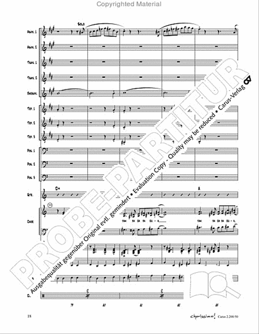 Chorissimo. Instrumentale Begleitarrangements fur Small Bigband, Vol. 3 Big Band scores gallery preview page 16