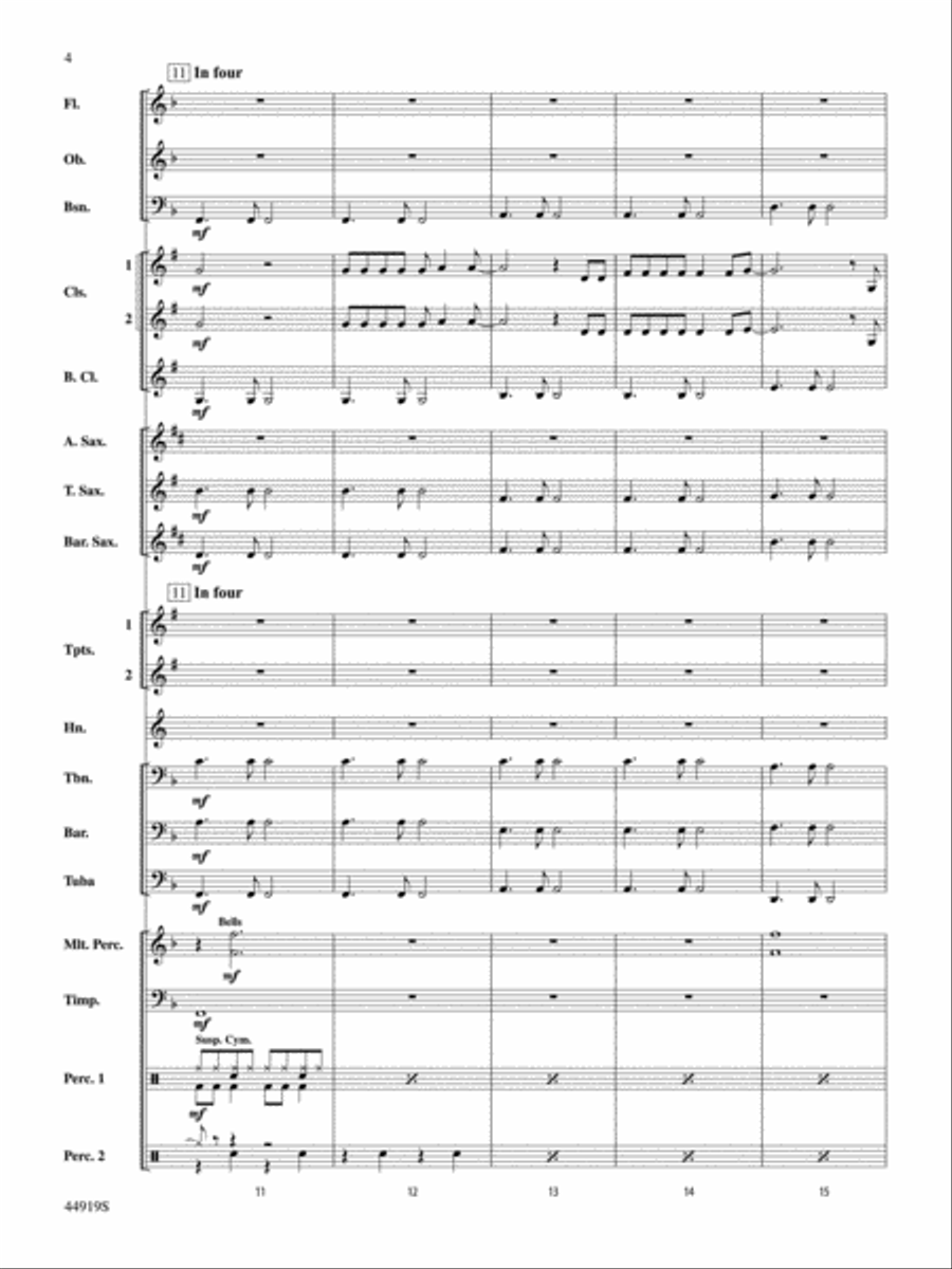 Heartbeat Song: Score Heartbeat Song: Score Concert Band scores gallery preview page 4