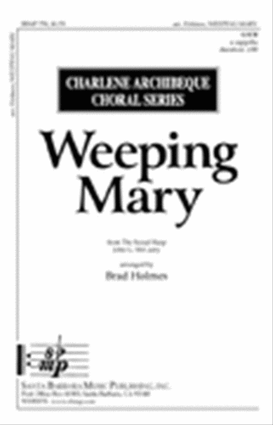Weeping Mary - SATB Octavo 4-Part scores gallery preview page 1
