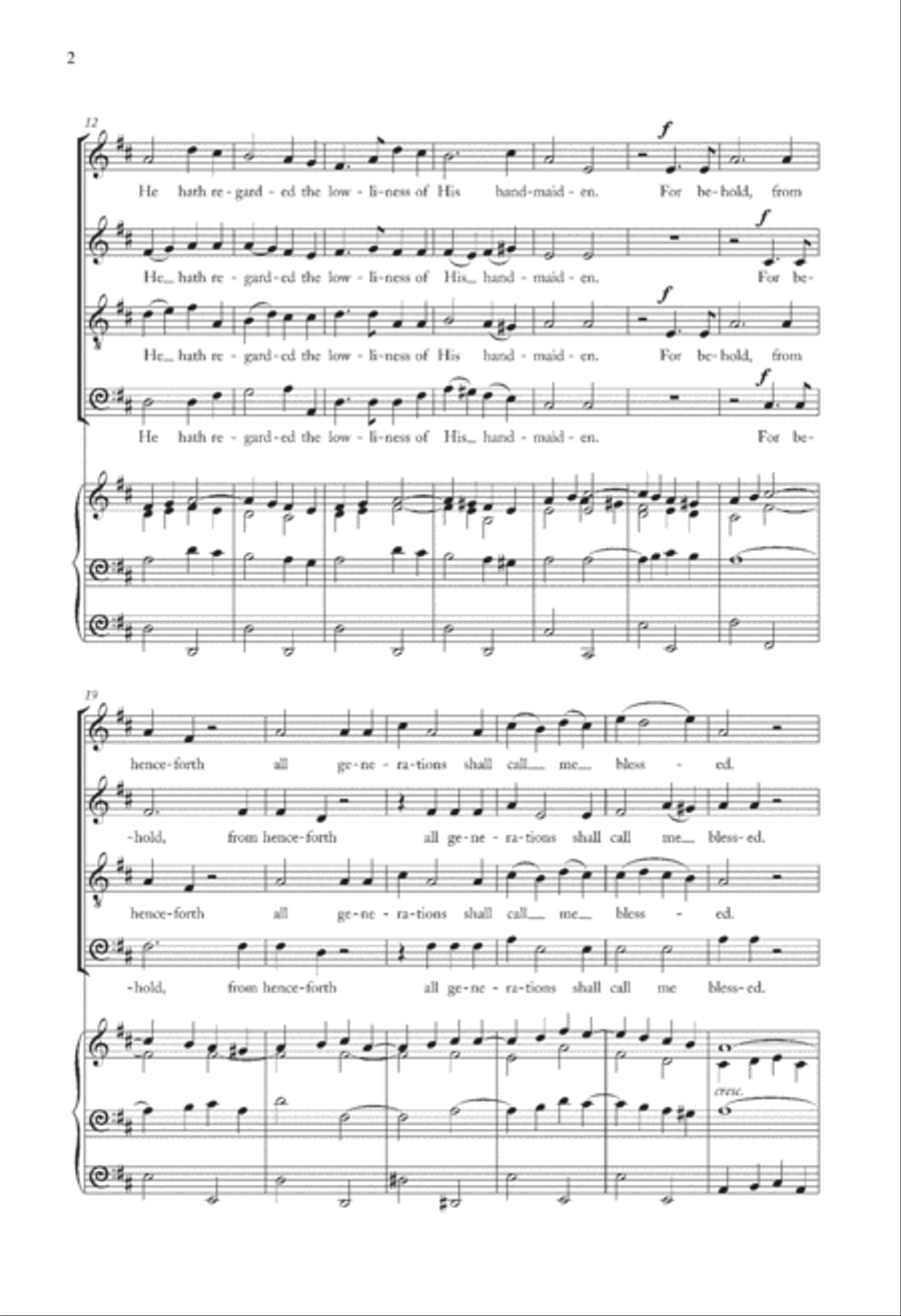 Magnificat And Nunc Dimittis In D Choir scores gallery preview page 2