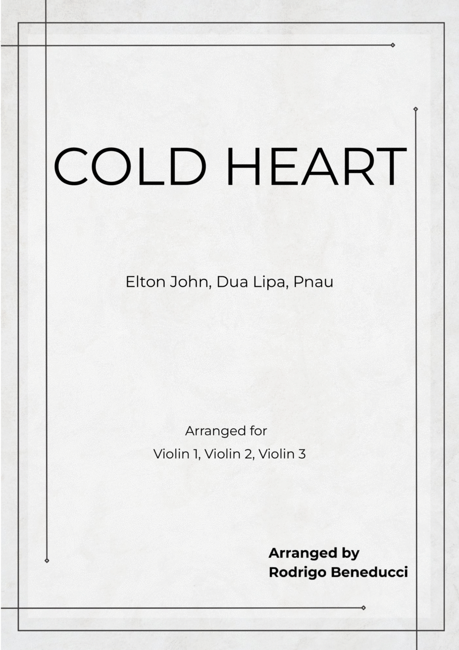 Cold Heart (pnau Remix) String Trio scores gallery preview page 1