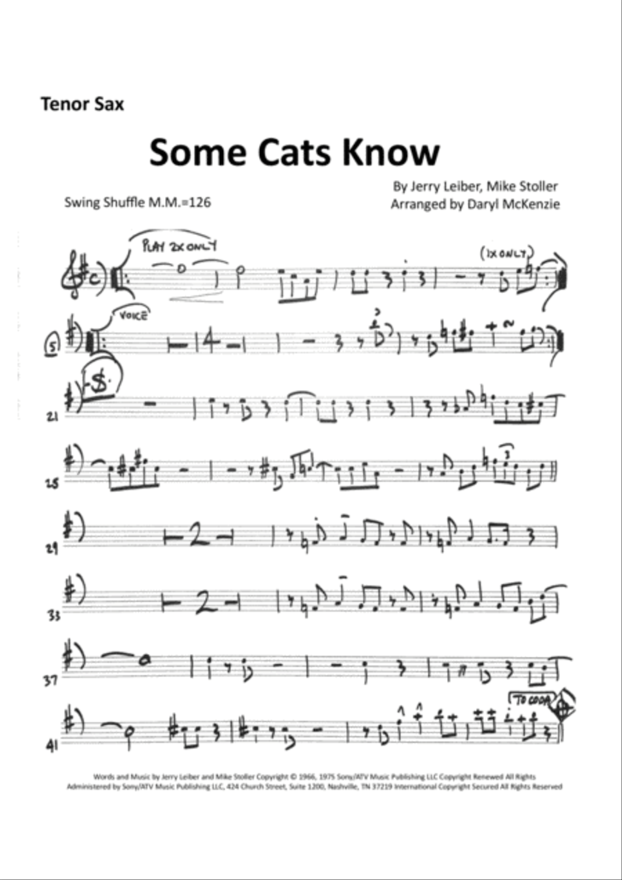 Some Cats Know Alto Saxophone scores gallery preview page 5