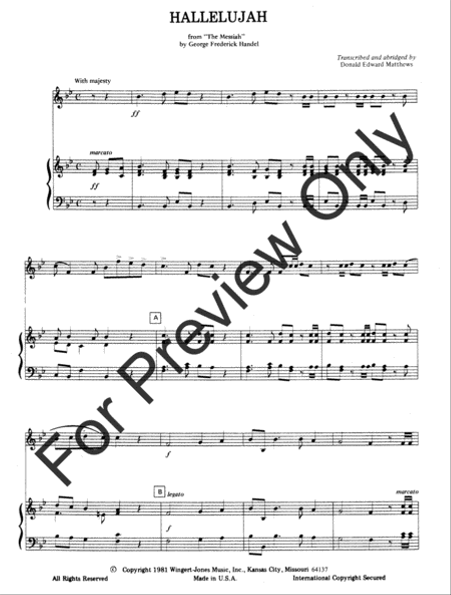 Hallelujah From Messiah Hallelujah From Messiah B-Flat Trumpet scores gallery preview page 3