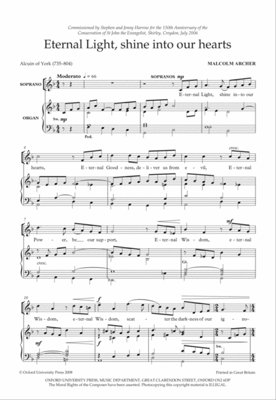 Eternal Light, shine into our hearts 4-Part scores gallery preview page 2