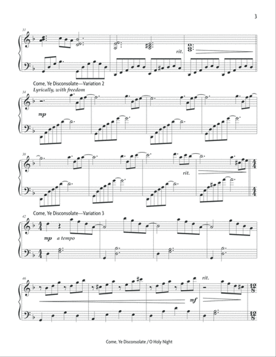 Come, Ye Disconsolate Piano Solo scores gallery preview page 4