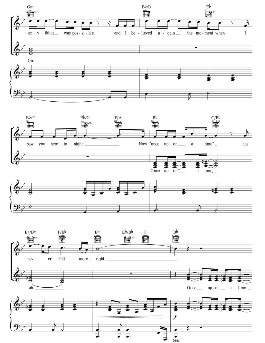 Once Upon A Time Piano, Vocal, Guitar scores gallery preview page 4