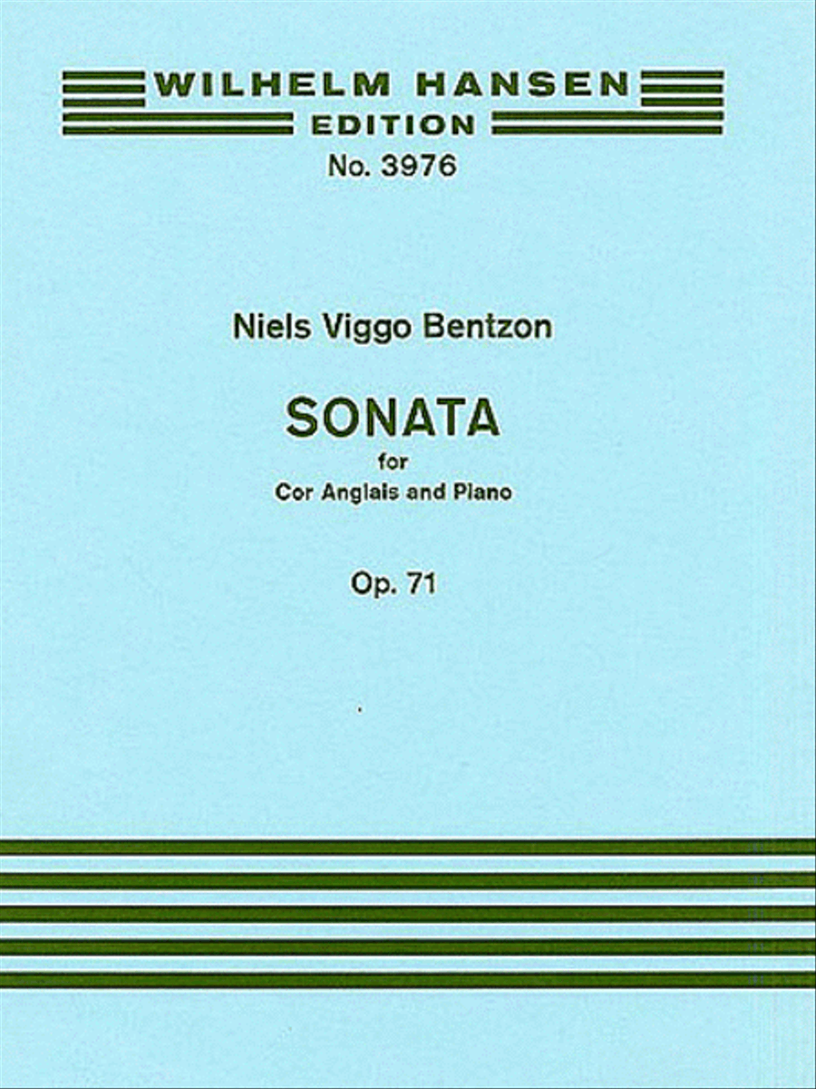 Niels Viggo Bentzon: Sonata for Cor Anglais and Piano, Op. 71 English Horn scores gallery preview page 1