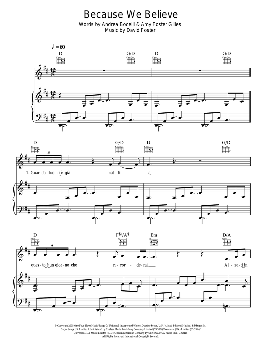 Because We Believe Acoustic Guitar scores gallery preview page 1